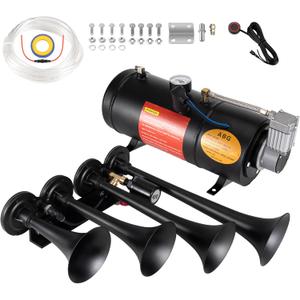 Train Horns Kit for Trucks 180dB Super Loud Truck Air Horn with 150 PSI 12V Air Compressor Air Tank Can for Truck Car Jeep SUV Train Pickup Boat and Other Vehicles