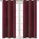BGment Blackout Curtains for Bedroom - Grommet Thermal Insulated Room Darkening Curtains for Living Room, Set of 2 Panels (38 x 54 Inch, Burgundy)