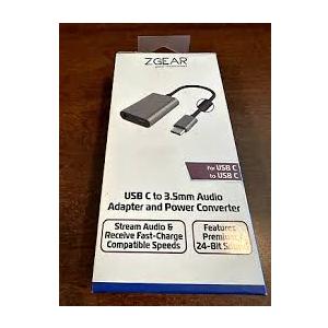 ZGear USB Type C to 3.5mm Audio Jack Charging Cable Adapter For Apple