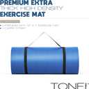 Tone Fitness 1-Inch Thick Yoga Mat | High-Density, Non-slip Exercise Mat with Carrying Strap for Yoga, Pilates, & Home Gym Workouts | Multiple Options