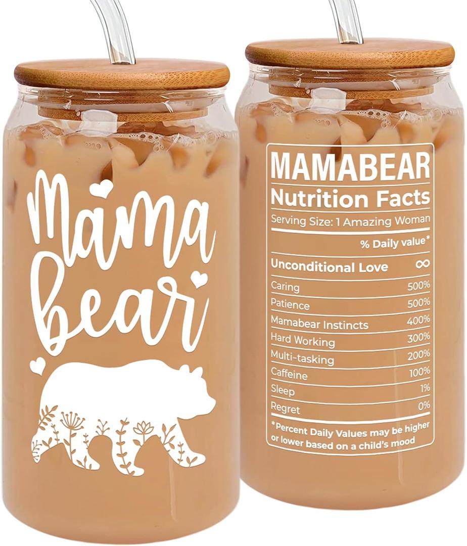 Gifts for Mom from Daughter, Son - Mothers Day Gifts for Mom, Mama - Birthday, Mother's Day, Christmas Gift Ideas for Moms - Gift for New Moms, Mothers from Kids - 16 Oz Can Glass