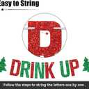 2 x Drink up Grin*hes Banner, Gri*ch Xmas Party Decorations, Merry Christmas, Winter Holiday Christmas Grin*hmas New Year Party Photo Props Decorations Supplies