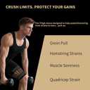 Hamstring Compression Sleeves with Adjustable Straps - Copper Infused Thigh Sleeve Support for Running Recovery & Sports - Thigh Brace for Men & Women