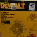 DEWALT DXF1840 Floor Fan, Industrial Fans, 18 Inch High Velocity Fan with 3-Speed Heavy Duty Air Circulator and 180 Adjustable Tilt, Large Electric Metal Rotating Garage Fan, Drum fan for Work, Yellow