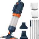 Heave Duty Pool Vacuum for Above Ground & Inground Pool-Powerful Suction 18.9 GPM Running time up to 1H, Ideal for Leaves, Debris, Handheld Rechargeable Pool Cleaner with Telescopic Pole