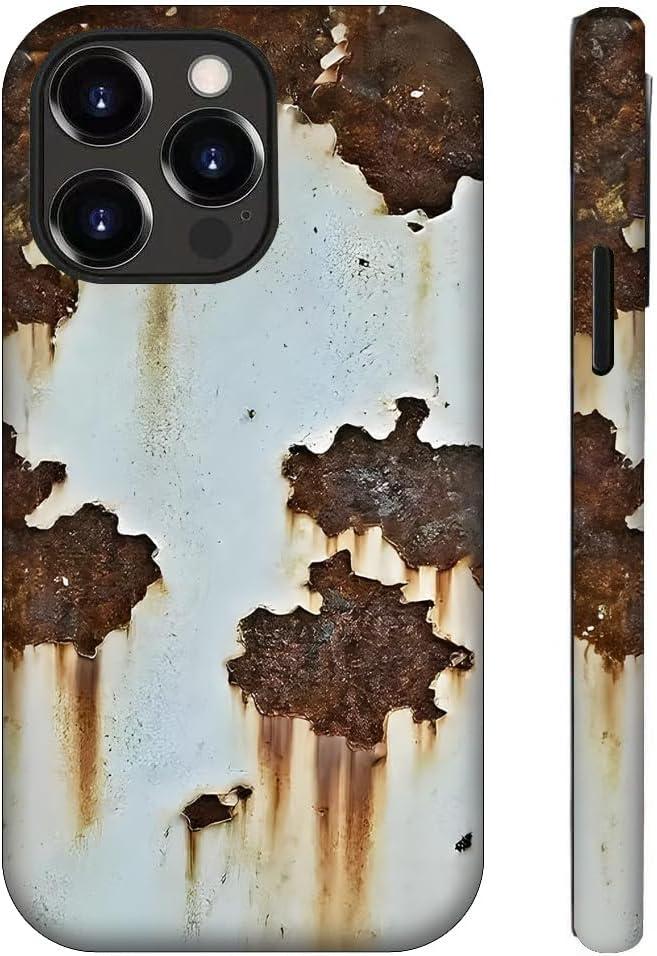 Generic Case for iPhone 11,Rusty Iron Phone Case for Men Girls Boy Kids Women,Dual-Layer Hard Shell Silicone Cover Shockproof Protective Case for iPhone 11