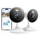 [5G & 2.4G] Indoor/Outdoor Security Camera for Home, Baby/Elder/Dog/Pet Camera with Phone App, Wi-Fi Camera w/Spotlight, Color Night Vision, 2-Way Audio, 24/7, SD/Cloud Storage, Work w/Alexa, 2Pack