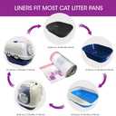 15 Count Fresh Kitty Litter Box Liners Super Thick, Durable, Easy Clean Up Jumbo Drawstring Scented Litter Pan Box Liners, Bags for Pet Cats (White/Pink)