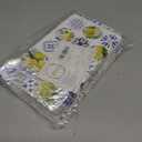 24 pcs Capri Lemon Print Party Favor Bags Kraft Paper Gift Bags, Blue Tiles Yellow Lemon Goodie Candy Bags Kraft Treat Paper Bags with Stickers for Spring Summer Birthday Wedding Party Supplies