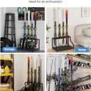 Ski Storage Rack for Garage  Freestanding Ski Holder for 4 Pair Skis, Boot, Helmet, Goggles, Indoor Snowboard Rack Organizer Stand for Home, Shed, Basement, Black