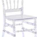KAIHAOWIN Clear Napoleon Chair- Luxury Acrylic Dining Chairs Transparent Crystal Chair for Wedding Party Events