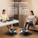 Under Desk Elliptical Machine for Seniors, Large Size Electric Leg Exerciser with 12 Adjustable Speeds & 12 Modes, Remote Control, Elastic Rope, Manual & Auto Mode for Home Office Use