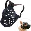 Short Snout Dog Muzzle- Adjustable Soft Silicone Flat Faced Muzzle Bulldog Muzzle Breathable Dog Mask for Biting Chewing Training Licking and Grooming (SHead 10-13", Black)