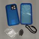 SPORTLINK iPhone 13 Pro Max Waterproof Case - Full Body Heavy Duty Protection with Screen Protector, Shockproof, 6.7" - Blue