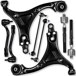8pc Front Lower Control Arm Compatible with Fit for Hyundai Sonata 2011-2014 2011 2012 2013 2014 W/Ball Joint Tie Rod End Sway Bar End Link OE# K622360 K622361 K750436 ES800717 EV800974