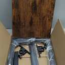 Tv Tray Table, 8Level Adjustable Height Couch Side Table，90° Tilt Angle Adjustments CShaped End Table, with Phone & Tablet Slot Sofa Computer Desk for Couch, Sofa, Bed, Chair, Living Room (Brown)