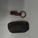 Retro Style Leather Key Fob Cover, Compatible with BMW 2023/2024/2025~up New 5 7 Series X1 X2 X3 X5 X6 X7 XM 740i 760i IX IX3 I5 I7, No Screw Design Smart Key Holder Protector(Black)