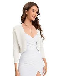Bbonlinedress Plus Size Womens Summer Cropped Easter Cardigan Casual Bolero Short Shrugs Open Front Knit Easter Sweater Ivory XL