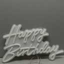 Happy Birthday Neon Sign, 22.4"x13.8" Happy Birthday Sign for Birthday Party Decor, Happy Birthday Light Up Led Signs for Backdrop, Neon Birthday Sign for Any Ages Bday Celebration, Warm White DIVATLA