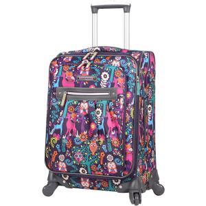 Lily Bloom Carry On Expandable Design Pattern Luggage With Spinner Wheels For Woman (20in, Wildwoods)