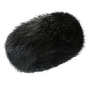 Faux Fur Headband for Women Elastic Fuzzy Thick Earmuffs Winter Headwrap Ear Muffs Furry Ear Warmers Cold Weather (Black)