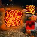 NEONLOVE Halloween Neon Sign Halloween Gifts Pumpkin Neon Signs for Wall Decor Orange LED Lights for Party Bar Shop Man Cave Club Teen Boy Girls Bedroom Room Decoration Gifts
