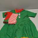 yajuntang Womens Christmas Elf Holiday Costumes Dress and Hat sock for Women (Medium, Green)