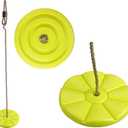 IFOYO Tree Swing Disc, Round Kids Swing Seat for Outdoor Backyard Playground, Holds 220lbs 100kg for 3 to 10 Years Kids Children, Yellow