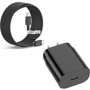 1 Pack-for Samsung Galaxy S23 S22, S21, Note 20 Fast Charging Type C,25w USB C Super Fast Charger Type C Wall Charger Block Android Phone Cable for Samsung Galaxy S20 Plus Ultra 6ft Black