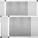 Topmess Expandable Adjustable Window Screen, 304 Stainless Steel mesh Window Screen 2 Pack (15" H x 21" -40 "W) - White Medium Replacement Window Screen with Frame