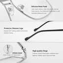 Reading Glasses for Men Square Double Bridge Blue Light Blocking Computer Readers
