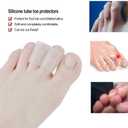 2 x Dr.Pedi Toe Protectors Toe Sleeves Toe Tube Pads for Hammer Toe Relieving Toe Pain 5 Pairs