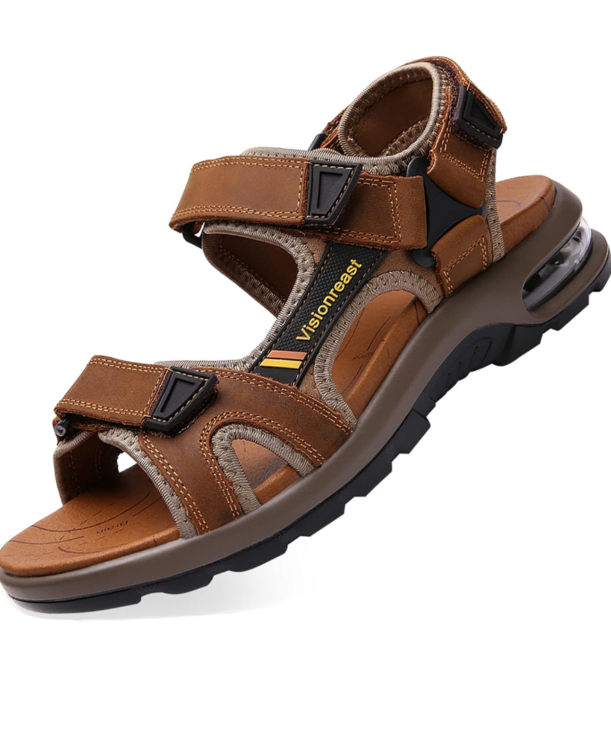 visionreast Mens Athletic Sandals Open Toe Hiking Outdoor Non-slip Sandals Air Cushion Sport Casual Beach Sandals (8.5)