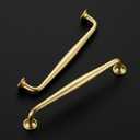 Ravinte 10 Pack 6-1/4 Inch Brushed Brass Kitchen Cabinet Handles Solid Zinc Alloy Cabinet Pulls Cupboard & Drawer Handles
