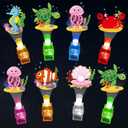 36 PCS Under the Sea Party Favors Ocean Birthday LED Light Up Finger Lights Glow in the Dark Sea Animal Party Finger Flashlights Bulk for Goodie Treat Bags Stuffers Tropic Fish Beach Party Supplies