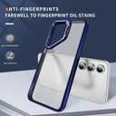 Starhemei for Galaxy S24 FE 5G Case, Camera Invisible Bracket Anti Drop Protective Case, Slim Soft Silicone Rubber & Hard Back Shockproof Phone Case for Samsung Galaxy S24 FE 5G (Navy)