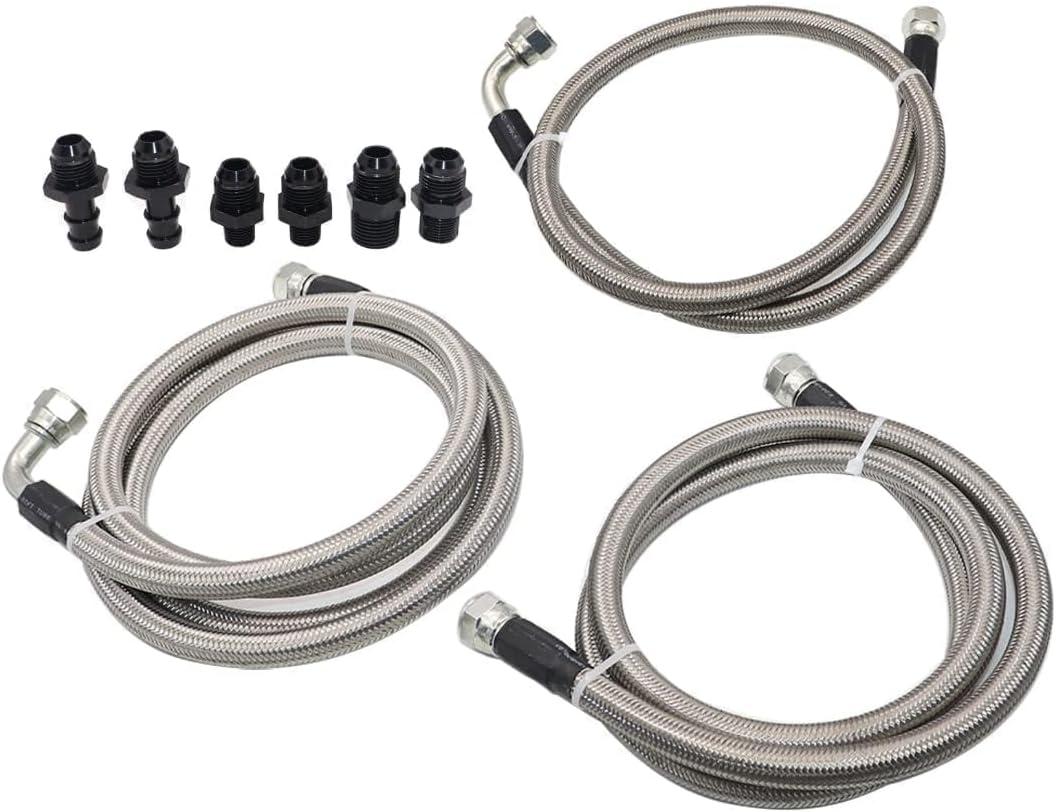 GXARTS 47RE Transmission Cooler Lines Kit 5.9L Compatible with Dodge Ram 2500 3500 1996 1997 1998 1999 2000 2001 2002 5.9L l6 Heavy Duty Hose