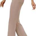 Agenlulu Wide Leg Dress Pants for Women Elastic High Waist Straight Leg Pants Business Casual Pull on Office Work Slacks (Beige, XL)