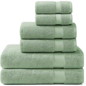 Tommy Bahama - Bath Towels, Soft & Absorbent 100% Cotton Terry Towel Set, 6 Piece Set w/Bath, Hand & Washcloths Towels (Pineapple Bay Green)
