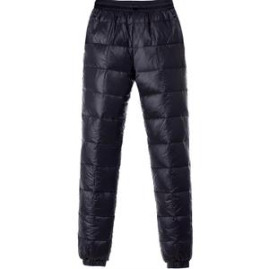 YEEFINE Women's Snow Pants Winter Warm Down Pants Insulated Utility Puffer Pants Ski Camping Trousers (Medium, Black)