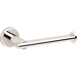 Gatco 5473 Locke Single Post Toilet Paper Holder, Polished Nickel, 6.75