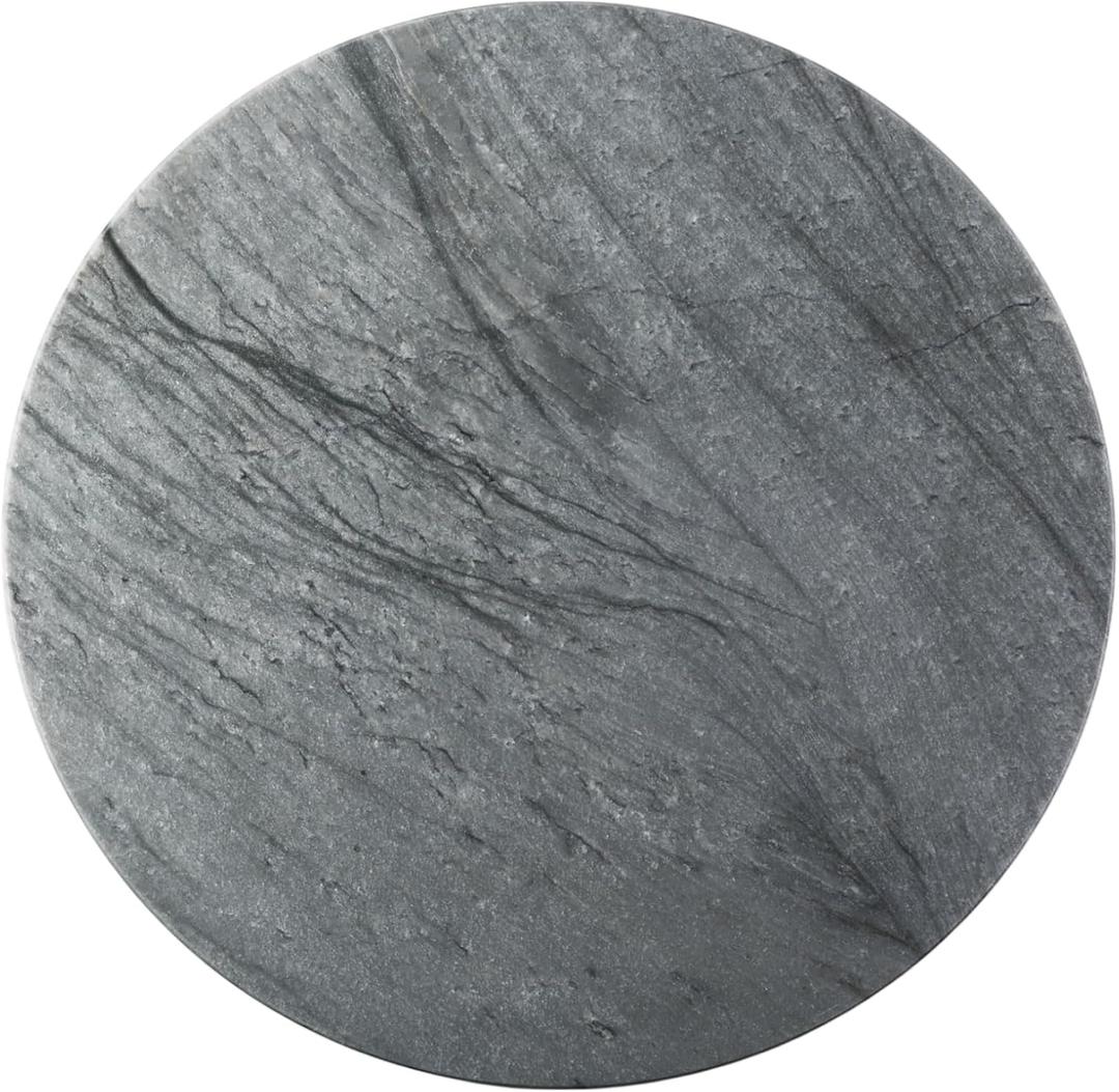 Koville 16" Grey Marble Pastry Cutting Board, Large Marble Cheese Serving Board for Kitchen Countertop, Stone Tray for Baking, Charcuterie, Trivet, Dough Pastry and Stone Cutting Boards