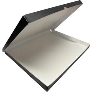 Lineco Folio Storage Box, Clamshell Design with Metal Edge. 18.5x24.5x1.75, Archival Boxboard, Organize and Preserve Photos, Prints, Cards, Magazines, Documents, Art, Ephemera, Family Records, Black