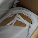 26" H Counter Height Bar Stools Set of 3, Modern Faux Leather Upholstered Barstools with Backrest for Kitchen Island, Black Metal Frames, Cream