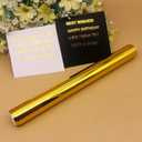 Metallic Hot Foil Roll, 5M(Length) X19.5CM(Width) Laser Toner Reactive Foil Roll,Use Laminator Laser Printer,Paper Holographic Heat Transfer Craft Foil For Handmade Craft Accessories-Matte Golden