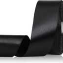 3 x Black Ribbon 1-1/2 Inch 50 Yards, Solid Satin Ribbon for Flower Bouquet, Crafts, Gift Wrapping, Bridal Invitations, Hair, Festival and Halloween Decorations