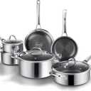Non Stick Frying Pan Set, 10 Pcs Nonstick Hybrid Baking Pan Skillets
