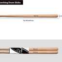 Marching Drum Sticks, Hickory Marching Snare Sticks, Oval Tip, 1 Pair | Heavy duty 16"x0.8" marching sticks with oval wood tip. Professional snare drum sticks 1 pair.