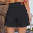 Luvamia Jean Shorts for Women Trendy Wide Leg Mid Thigh Casual Summer Stretchy Denim Shorts Jorts with Braided Pockets, M