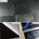 XUANINY Peel and Stick Metal Backsplash Tiles, Self Adhesive Aluminum Mosaic 3D Wall Sticker for Kitchen (Dark Wooden, 10)